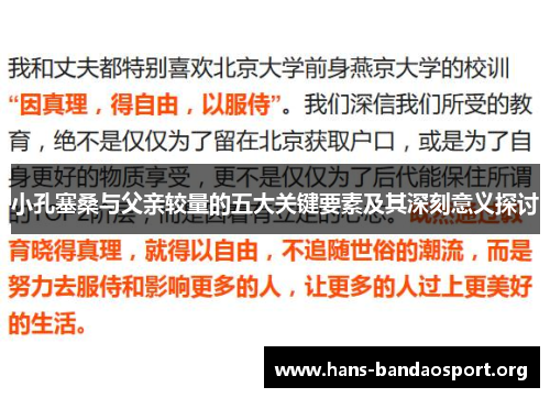 小孔塞桑与父亲较量的五大关键要素及其深刻意义探讨